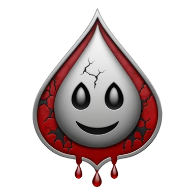 Minimalist emoji-style sticker of a gothic paper with “your soul” in blackletter, desaturated blood drop as signature, grayscale ink and parchment texture



 sticker