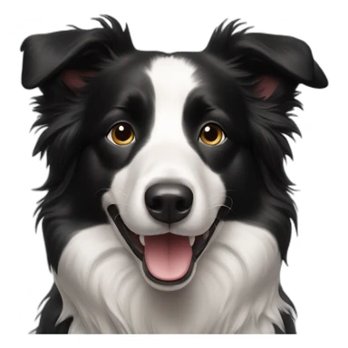 happy border collie sticker