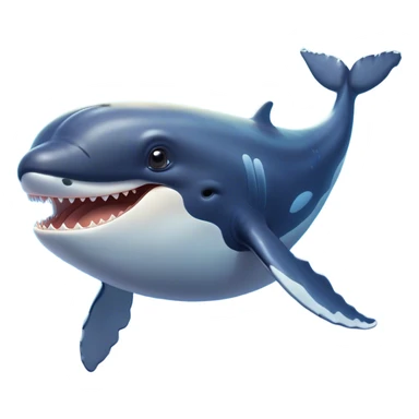 Cinematic Comical Humpback Whale Portrait Emoji, Head tilted dramatically with an exaggeratedly shocked expression, featuring a massive yet graceful body with wide, comically expressive eyes full of playful disbelief and animated pectoral fins, Simplified yet hilariously expressive features, highly detailed, glowing with a slightly sassy oceanic glow, high shine, dramatic yet playful, stylized with an air of cheeky marine mischief, soft glowing outline, capturing the essence of a meme-worthy humpback whale that looks ready to make waves with its hilariously dramatic antics! sticker