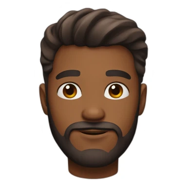 25 year old with a beard and a brown skin sticker