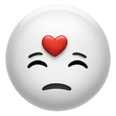 Kissy face with heart on top sticker