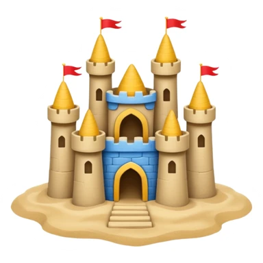 sand castle simple primitive very simple as made by a kid the simkples that can ever be  sticker