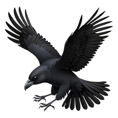 flying crow sticker