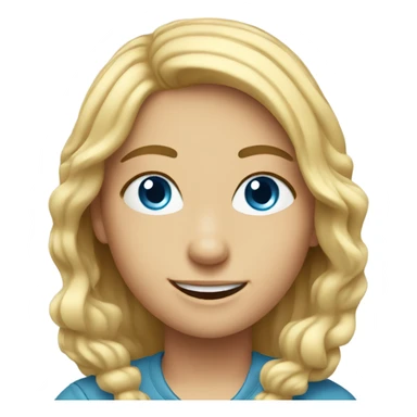 girl with blue eyes smiling in car interior  sticker