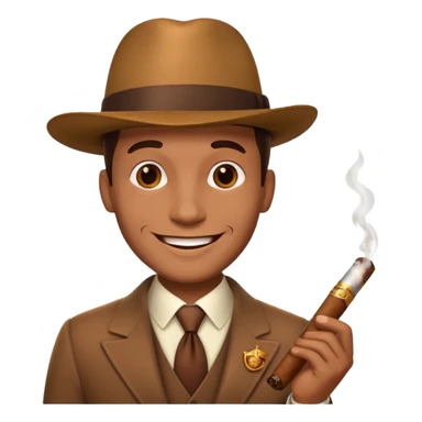 sophisticated man with a cigar sticker