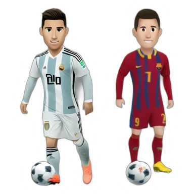 Cr7 sur messi sticker