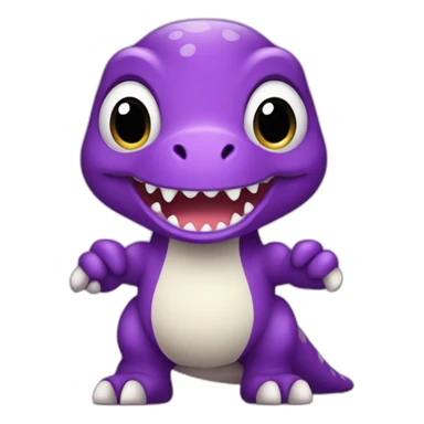 Cute little purple t-rex with the word "GNIII" sticker