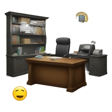 banquier sur son bureau sticker