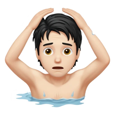 man drowning sticker