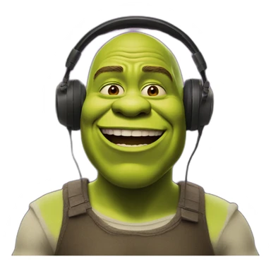 Shrek enjoyed techno party sticker