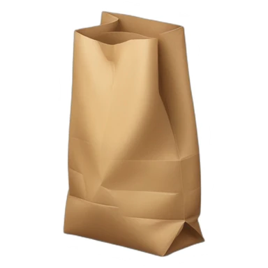 a full length person hiding their head in a paper bag sticker
