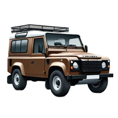Brown Land Rover defender sticker