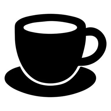 solid filled cup of coffee icon sticker
