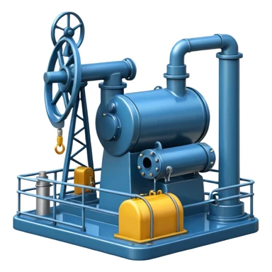 oil pumping station steel shiny sticker