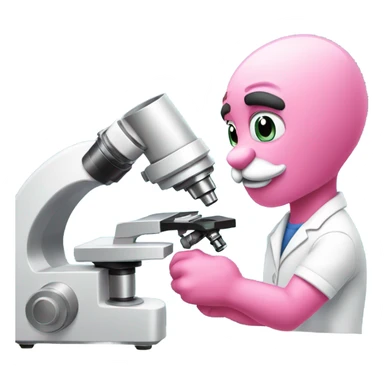 Pink panther with microscope sticker