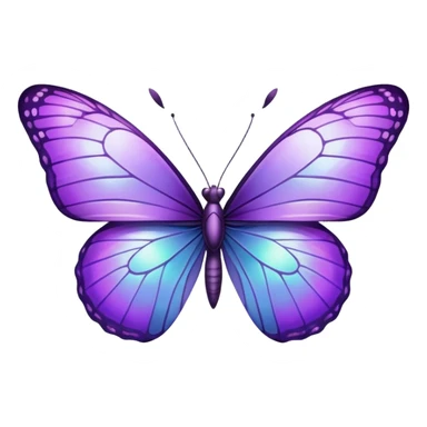 Purple butterfly emoji  sticker