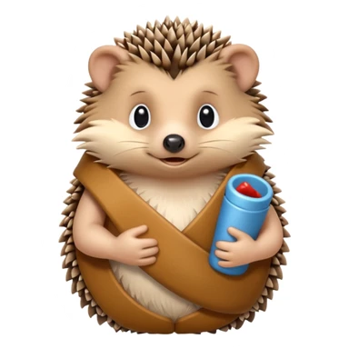 Hedgehog with arm in a sling sticker