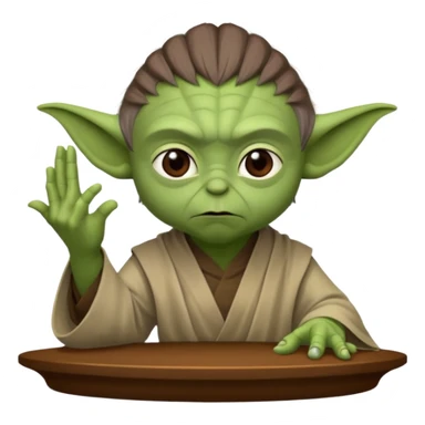 Yoda teaching Luke Jedi mind trick sticker