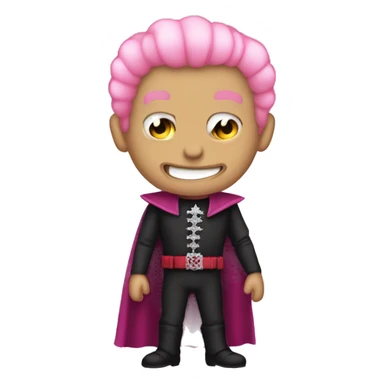 vampiro beijando um príncipe rosa sticker