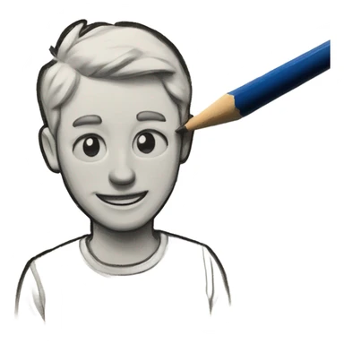 sketchbook and pencil sticker