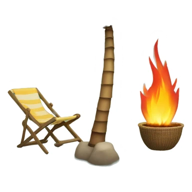 palm tree with vacation fire sticker