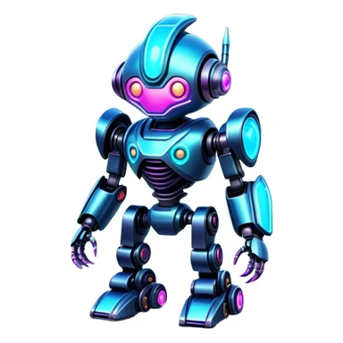  Epic legendary rare glowing mechanical Shiny sparkly transparent bioluminescent luminescent vibrant bright pastel dark exotic iridescent colorful gradients futuristic modern metallic glossy glittery fantasy-cyber-Fakémon-Vernid-robot-creature sticker