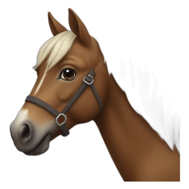 Un cheval qui fait des bisous  sticker
