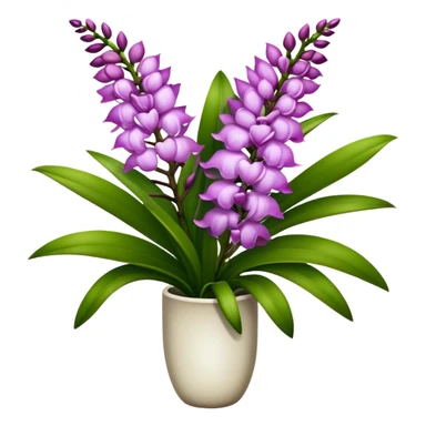 super big bouquet Rhynchostylis Orchid, stem, leaf sticker