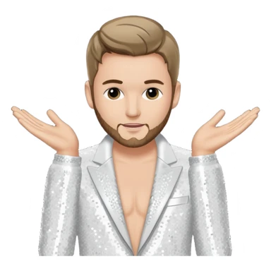 Blake Lewis, Pop Singer (b.1981) with white sequin outfit sticker
