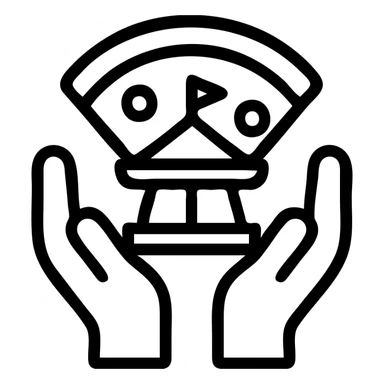 Pizza qui tien un carrousel à la mains  sticker