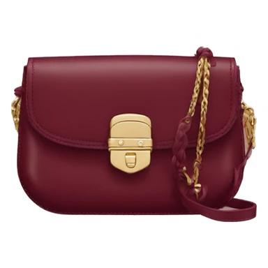 realistic burgundy purse miu miu  sticker