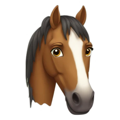 sad horse sticker