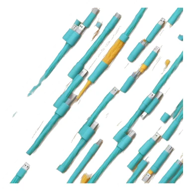 A lot of Unorganized usb cables sticker