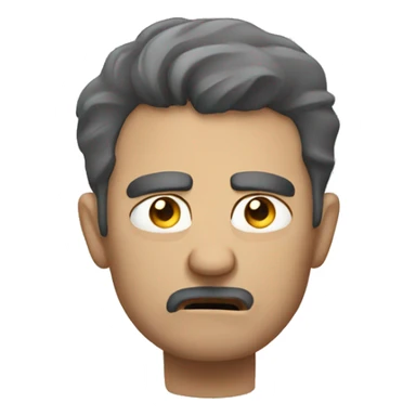 Man who is tired and angry sticker