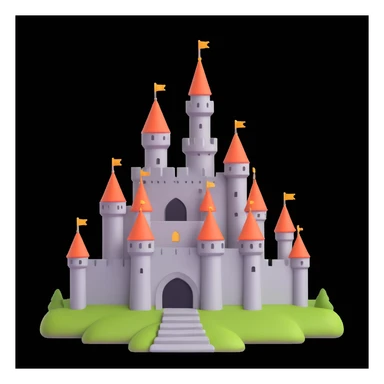 king and queen, castle background sticker