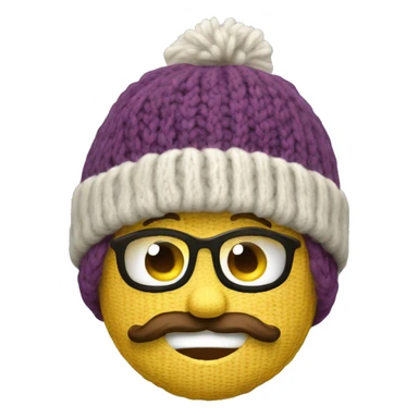 knitted winter hat sticker