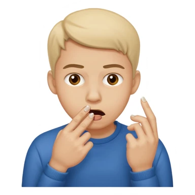 emoji mordiendose la uña sticker