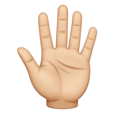  Create a emoji of an open hand but keep the thumb and little finger closed inward sticker