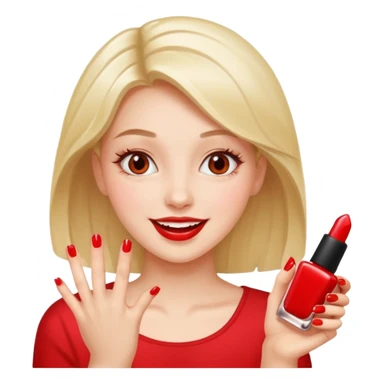 girl with nailpolish with a celebratory feel sticker