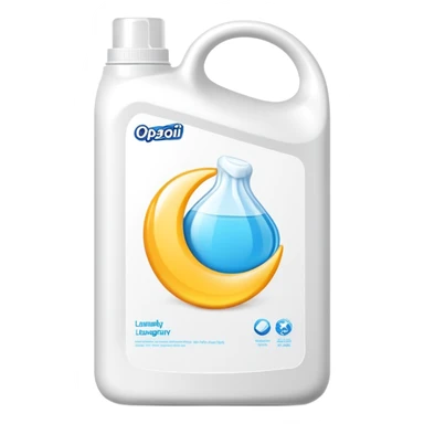 white packaging laundry detergent  sticker