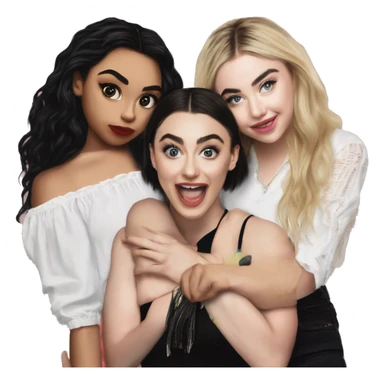 charli xcx, sabrina carpenter, and chappell roan queening out sticker