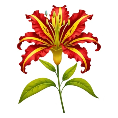 Gloriosa lily sticker