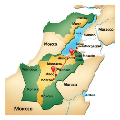 Create the full Moroccan map sticker