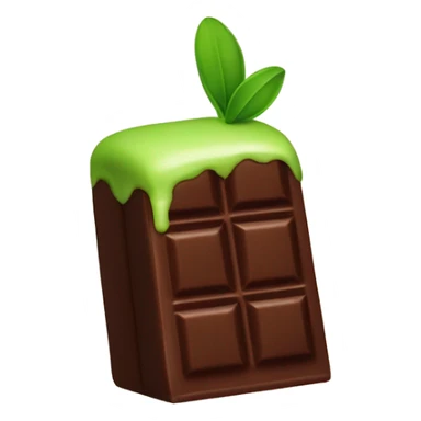 A bar of Dubai chocolate filled with Green pistachio cream sticker