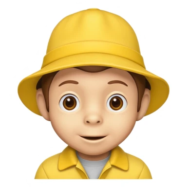 Curious George with yellow hat sticker
