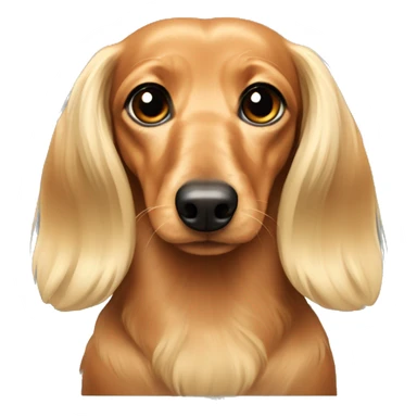 Blonde long hair dachshund  sticker