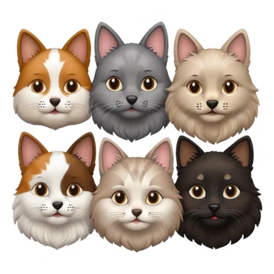 cat and four dogs behind her sticker