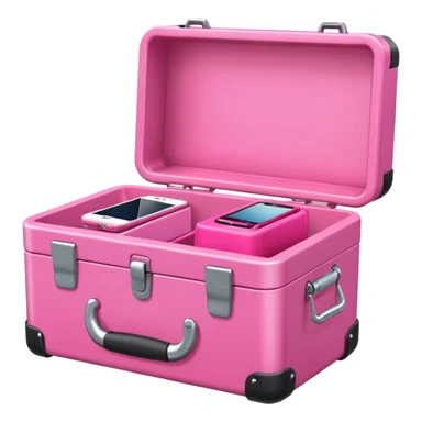 girly cellphone with a pink toolbox sticker