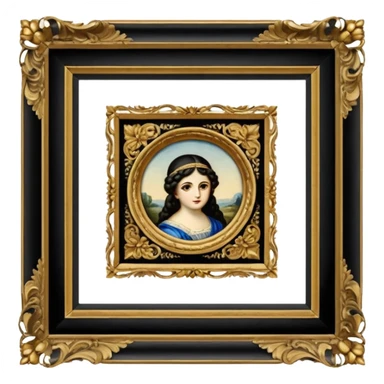 Old painting in the auction sticker