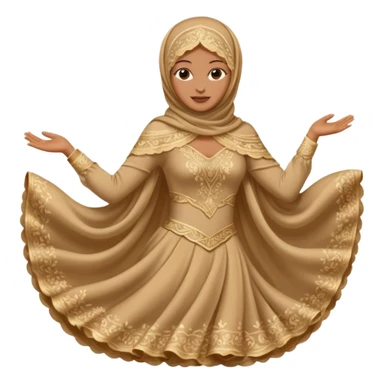 fully veiled woman dancing face also face covered sticker